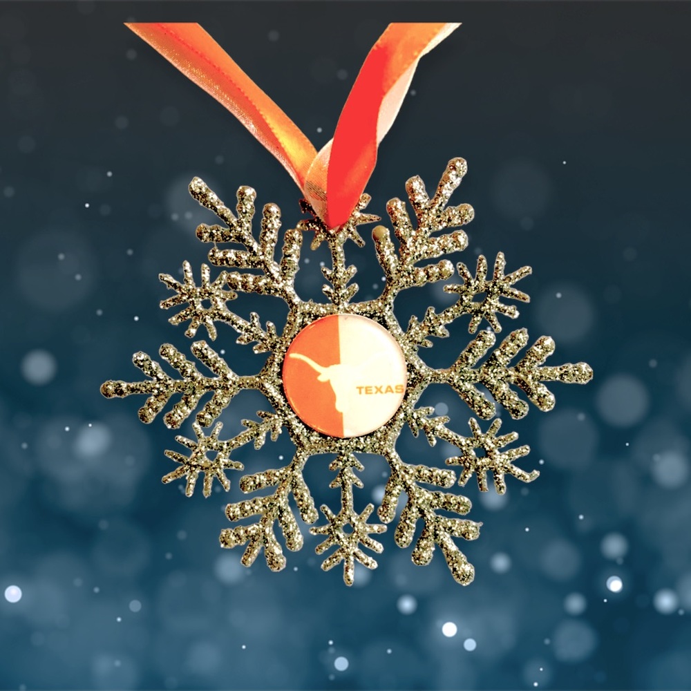 Univ Of Tx Austin LONGHORNS Handmade Snowflake *NEW*